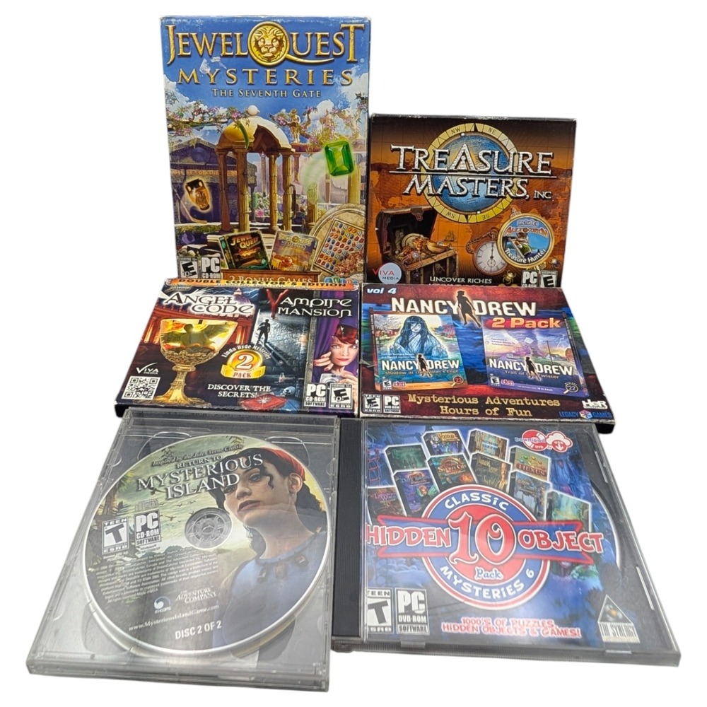 PC Games Mystery Puzzle Jewel Quest Nancy Drew Hidden‎ Object Treasure Masters
